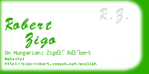 robert zigo business card